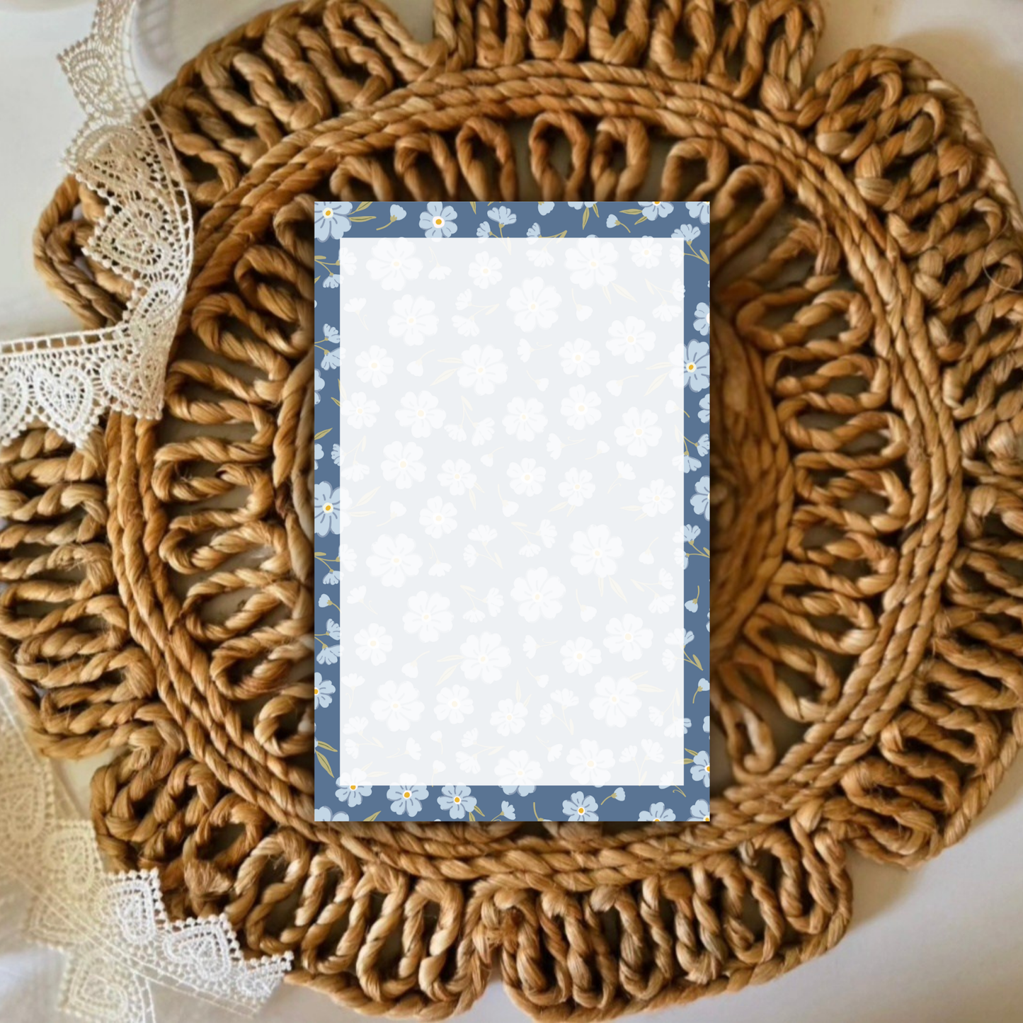 Blue Florals Notepad