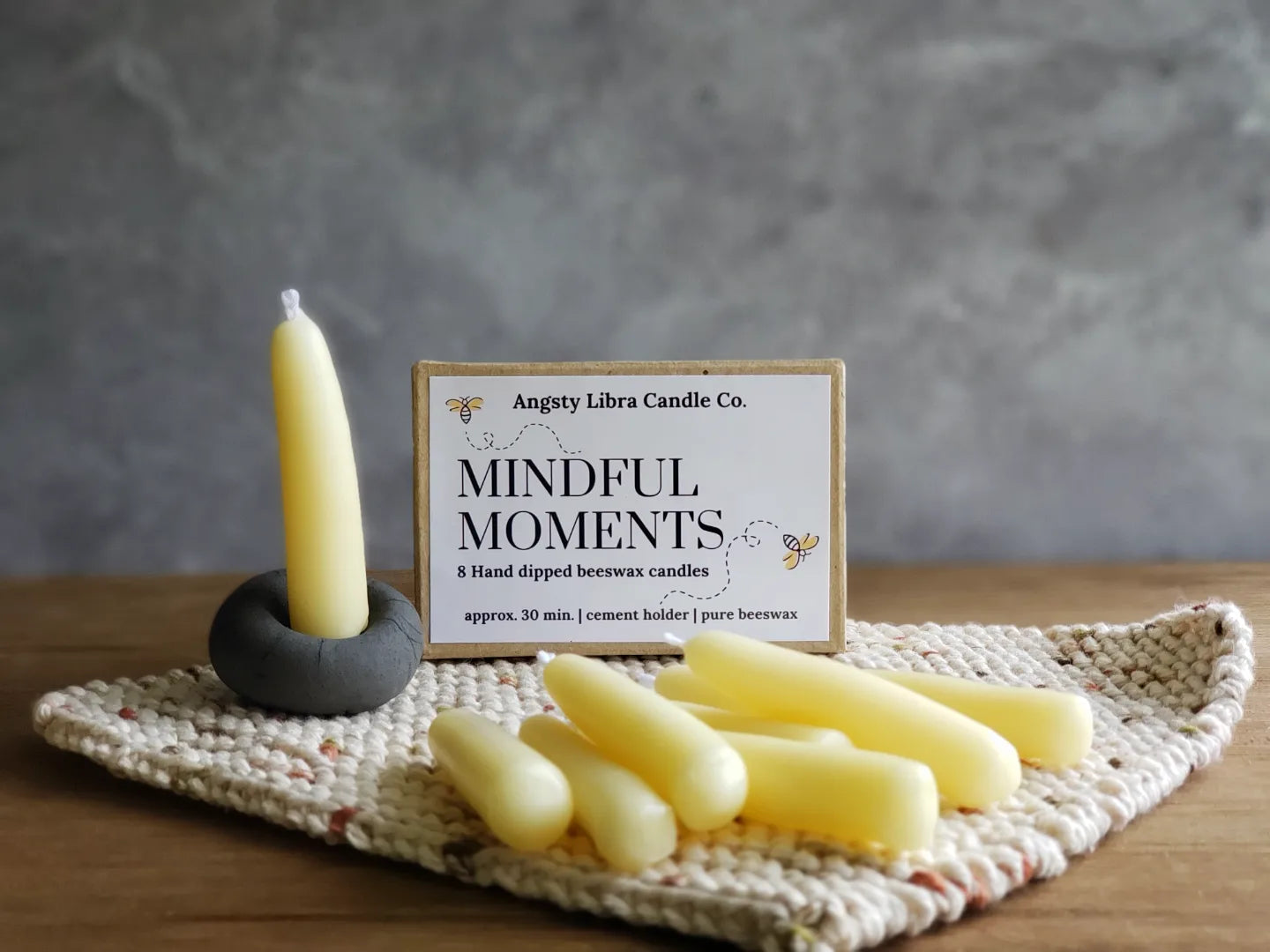 Mindful Moments beeswax candles