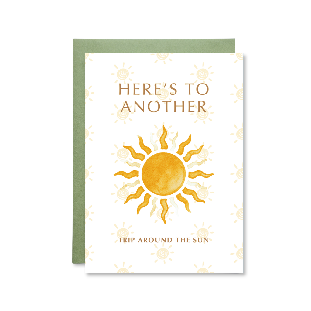 Trip Around The Sun Birthday Greeting Card