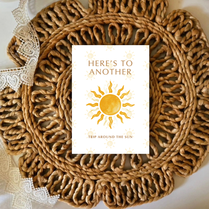 Trip Around The Sun Birthday Greeting Card