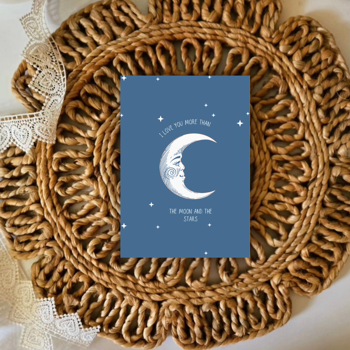 I Love You More Than The Moon & The Stars Greeting Card