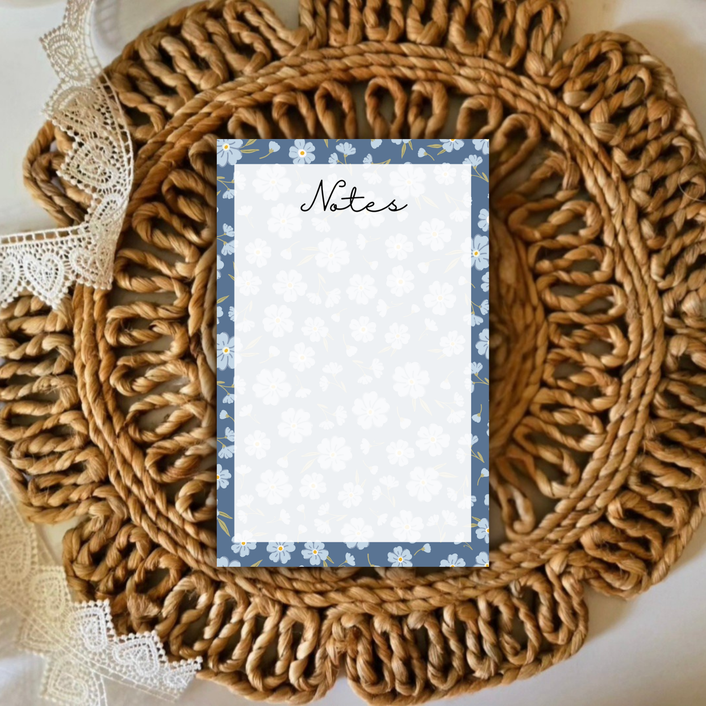Blue Florals Notepad