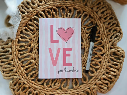 Love You Bunches Anniversary Card