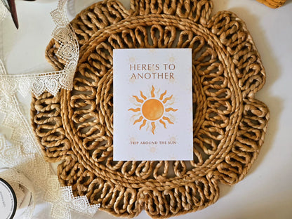 Around The Sun Birthday Card
