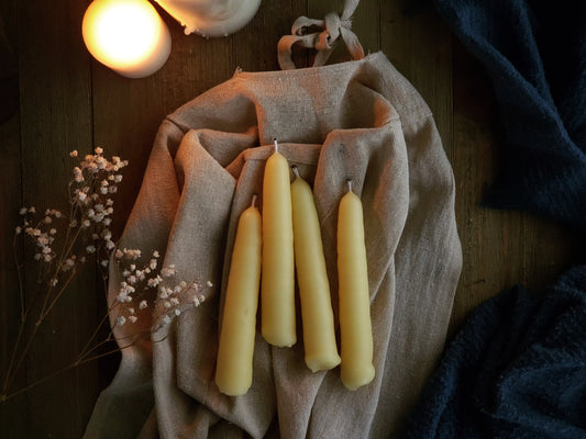 Beeswax taper candles 5½"